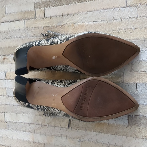 Franco Sarto Snakeskin Heeled Booties - Picture 5 of 7